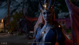 Mizora the demon warning you not to be naughty in Baldur's Gate 3