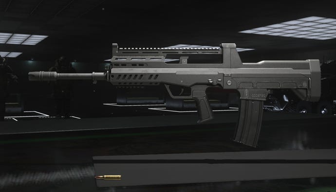 A close-up of the DG-58 from Modern Warfare 3.