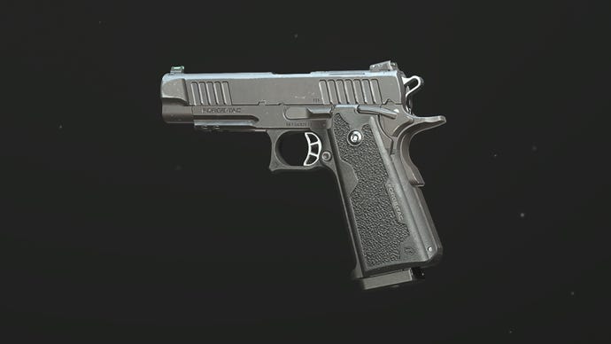 A close-up of the 9mm Daemon Pistol in the Modern Warfare 3 Gunsmith.