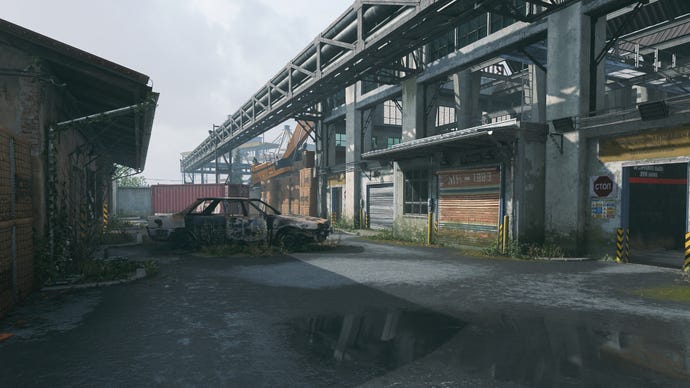 An establishing shot of the Modern Warfare 3 map Farm 18.