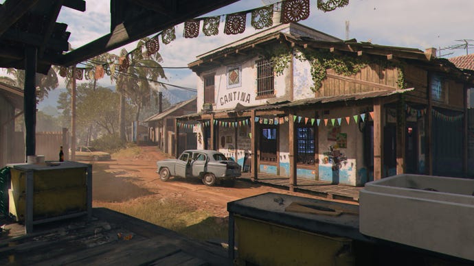 An establishing shot of the Modern Warfare 3 map Rundown.